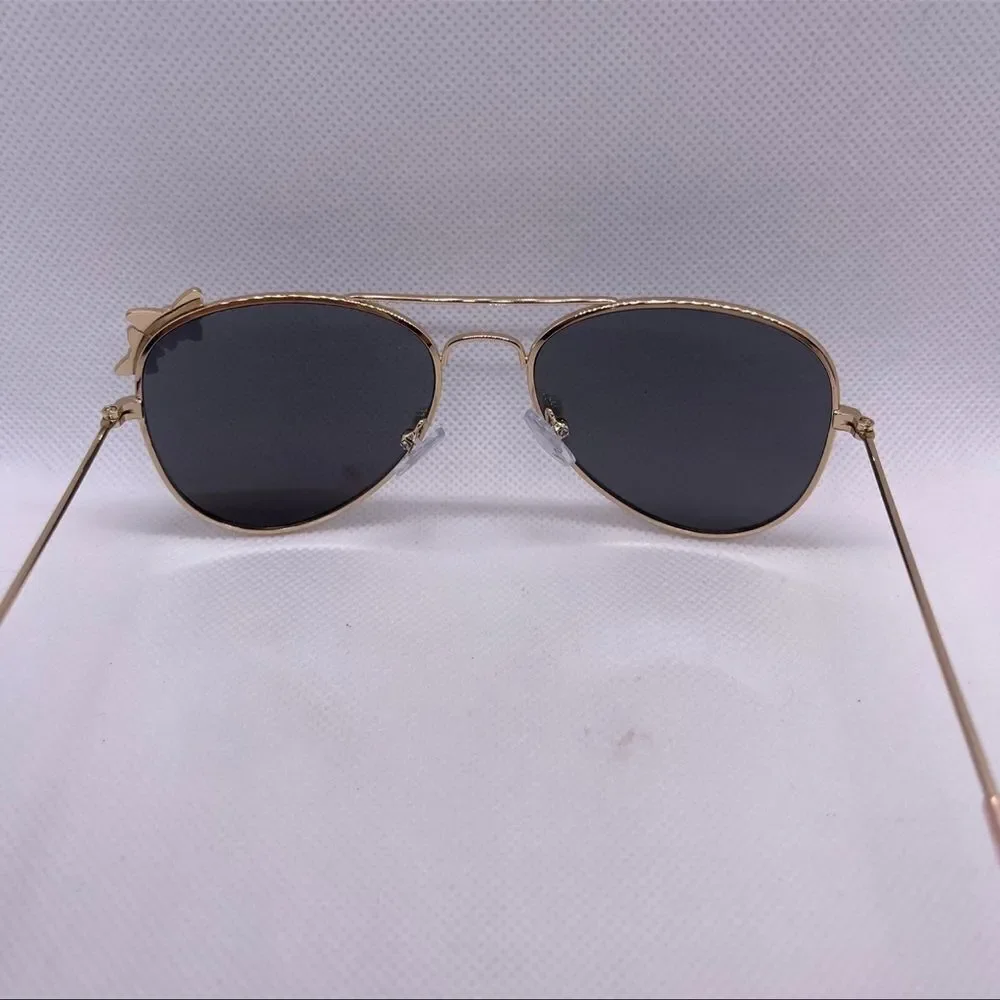 The Children's Place Girl's Pink Metal Butterfly Aviator Sunglasses
